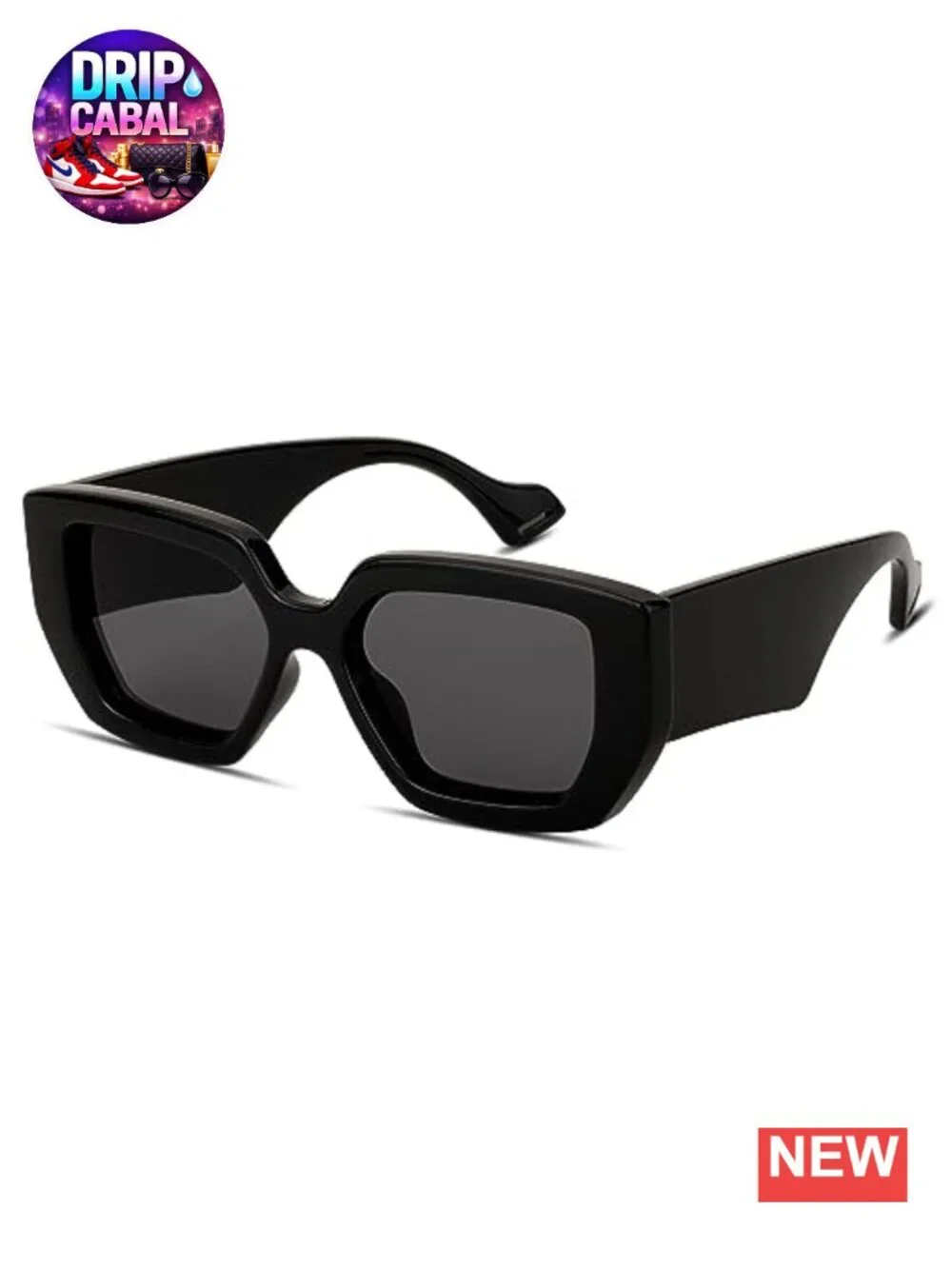 Oversized Square Sunglasses for Women Men UV400 Protection Chunky Frame Shades